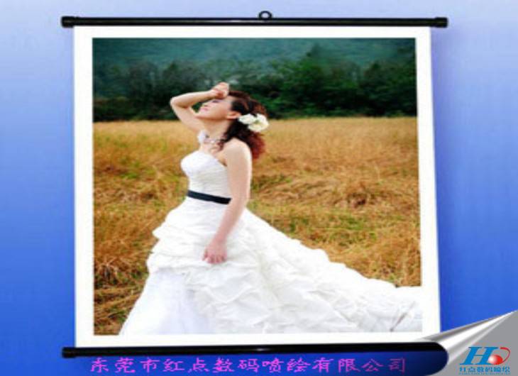 掛畫寫真噴繪又可稱為銀雕布寫真噴繪、高光白畫布寫真噴繪、絲光絹布寫真噴繪。